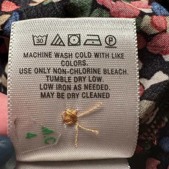 Anthropologie Maeve Polka Dot Button Down Blouse - Picture 8 of 9